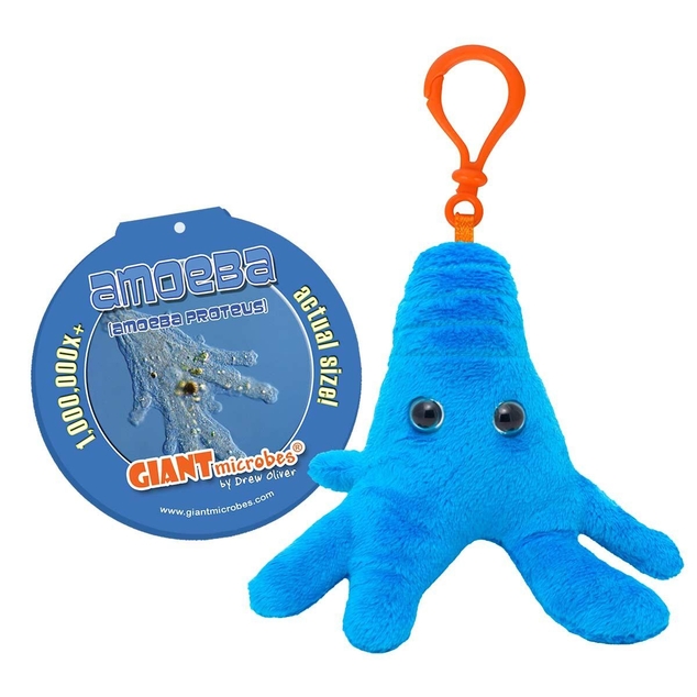 Amoeba-Blue key chain