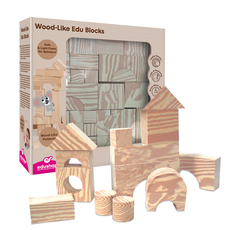 Wood-Like Edu-Blocks, 80 pcs -Special Order