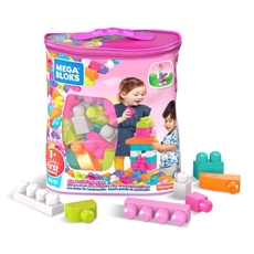 First Builder Big Building Bag - 80pcs Pink