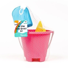 3Pc Pink Sand Bucket Set